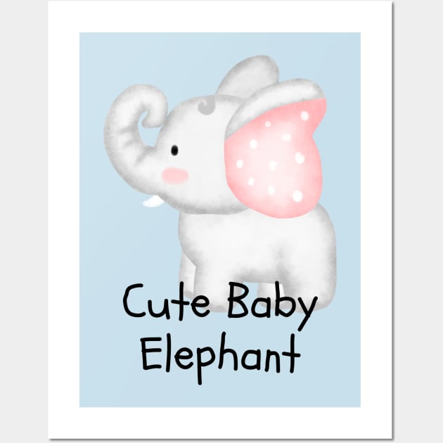 Cute Baby Elephant Wall Art by Animal Specials